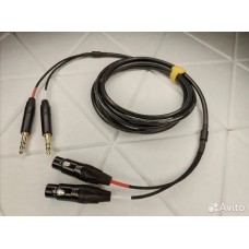 099-MCY-MR202-2AT  2 XLR 3 pin гнездо <=> 2 Jack 6,3 стерео   Canare mr202-2at