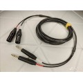 099-MCY-MR202-2AT  2 XLR 3 pin штекер <=> 2 Jack 6,3 стерео   Canare mr202-2at