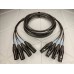 140-MCY-MR202-4AT    4 XLR 3pin гнездо <=> 4 XLR 3pin штекер Canare MR202-4AT