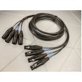 140-MCY-MR202-4AT    4 XLR 3pin гнездо <=> 4 XLR 3pin штекер Canare MR202-4AT