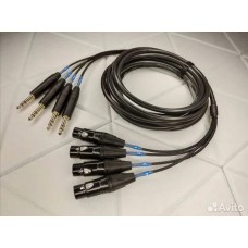 140-MCY-MR202-4AT   4 Jack 6,3 stereo <=> 4 XLR 3pin гнездо Canare MR202-4AT