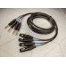 140-MCY-MR202-4AT   4 Jack 6,3 stereo <=> 4 XLR 3pin гнездо Canare MR202-4AT